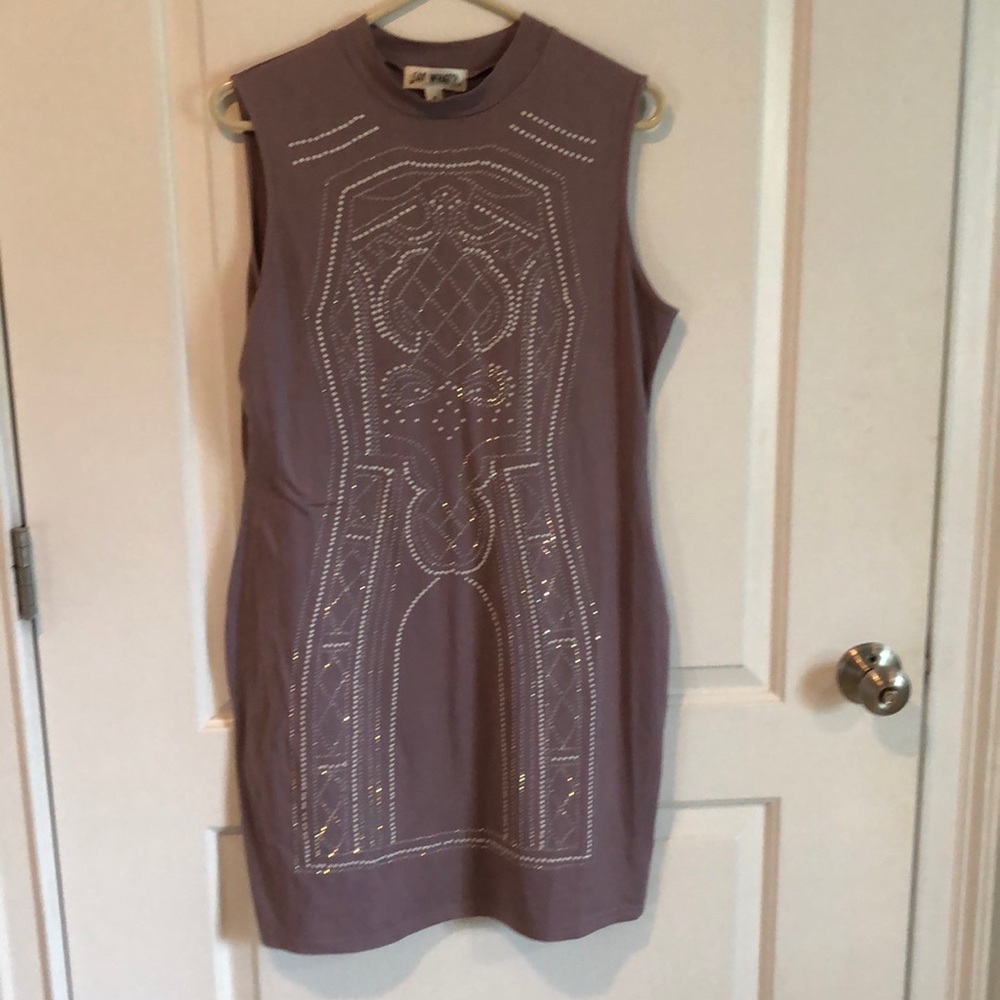 Purple hourglass dress